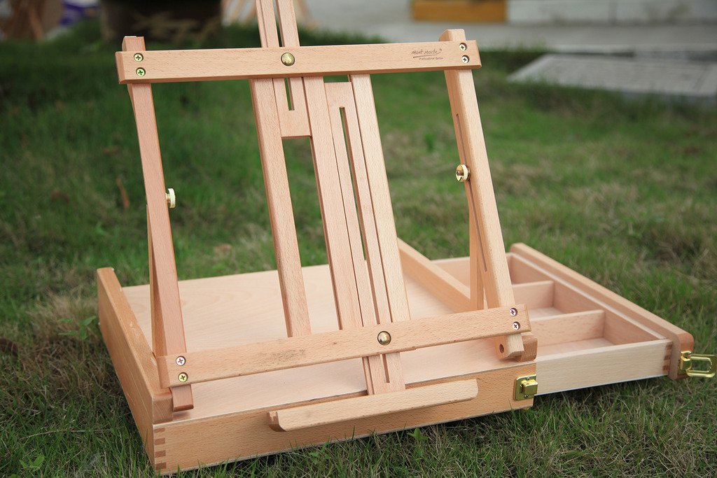 Mont Marte 木製 ボックス フロアイーゼル 絵画イーゼル組み